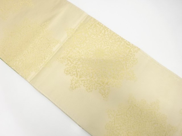 JAPANESE FUKURO OBI / REVERSIBLE / WOVEN FLOWER CREST
